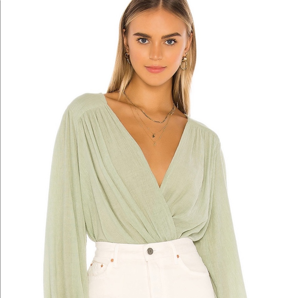 Free People - Check On It Wrap Top - Picture 2 of 7